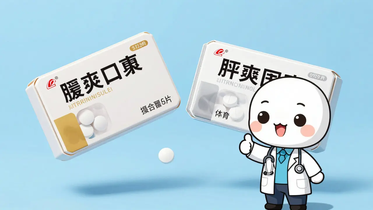 Comparison of brand and generic medicine boxes